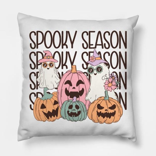 Discover Retro Halloween Spooky Season Coussin