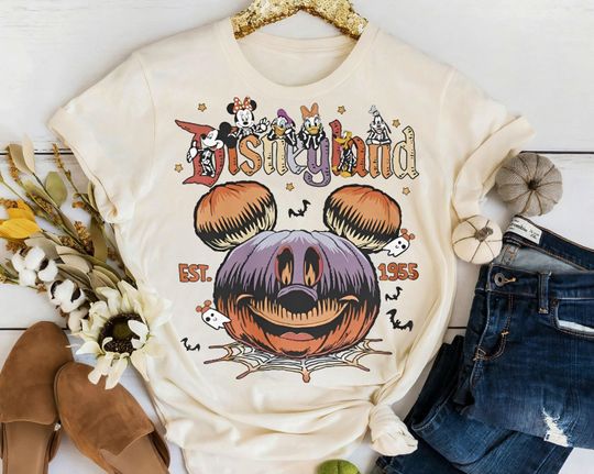 Discover Chemise Retro Disneyland Halloween Pumpkin Est 1955 T-Shirt