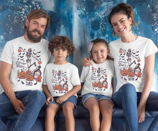 Discover Personalized Matching Family Halloween Shirt, Halloween Family Sweatshirts, Halloween Ghost Family Shirt, Family Halloween Costume Gift