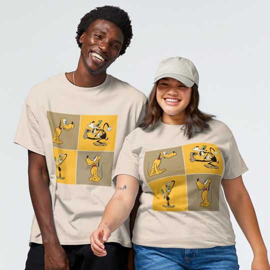 Discover Pluton Le Chiot Et Dingo Disney Goofy T-Shirt