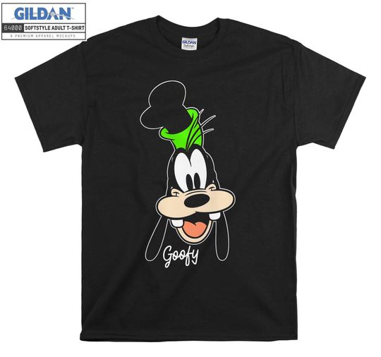 Discover Disney Goofy Big Face Portrait Dingo Et Max Disney Goofy T-Shirt