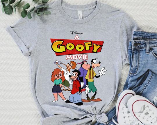 Discover Disney A Goofy Movie Group Shot Max Goofy Roxanne Goofy T-Shirt