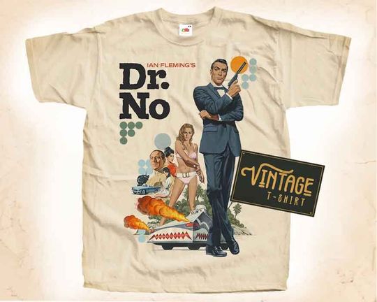 Discover Camiseta James Bond Dr.No V2 Camiseta de filme vintage