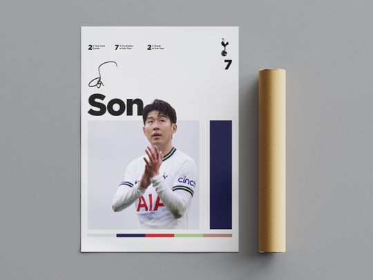 Discover 손흥민 포스터, 미니멀리스트 포스터, 스포츠 포스터   .