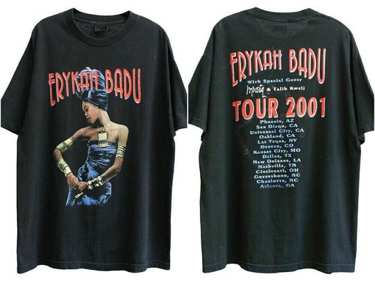 Discover Camisa Erykah Badu, camisa Erykah Badu vintage dos anos 90, camisa Erykah Badu Mamas Gvn Tour 2001