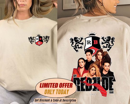 Discover BD Soy Rebelde Tour 양면 스웨트 셔츠