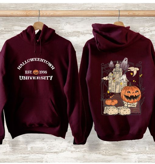 Discover HalloweenTown 후드티, 할로윈 스웨트셔츠, 할로윈 풀오버