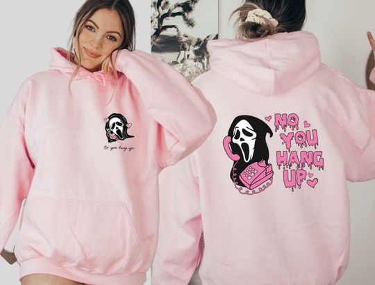 Discover No You Hang Up Halloween Hoodie  I Back and Front Print  I Halloween Crewneck Sweatshirt I Funny Valentine Shirt