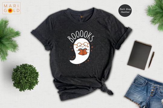 Discover Boooooks 셔츠, 유령 책, 할로윈 교사 티셔츠, 할로윈 독서 셔츠