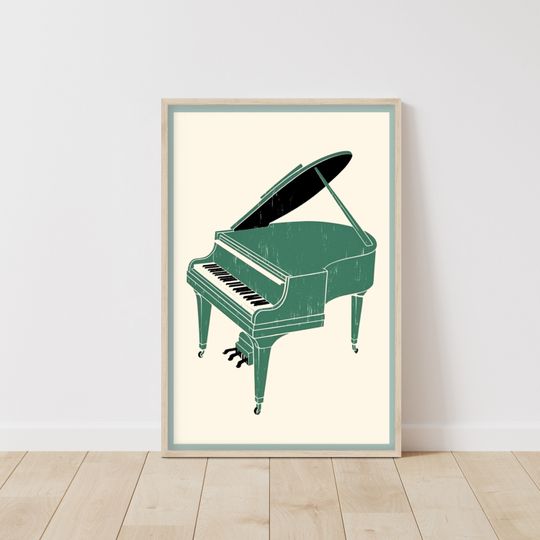Discover 빈티지 피아노 포스터 • 피아노 선생님 선물 • 선물 음악 선생님