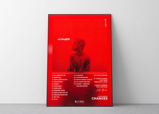 Discover 앨범 포스터 변경 저스틴 비버 | 저스틴 비버 포스터 | 랩 포스터