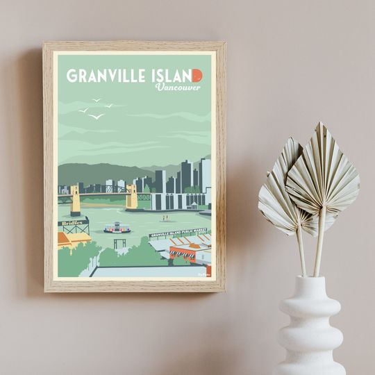 Discover GRANVILLE ISLAND 포스터 - 빈티지 여행 포스터