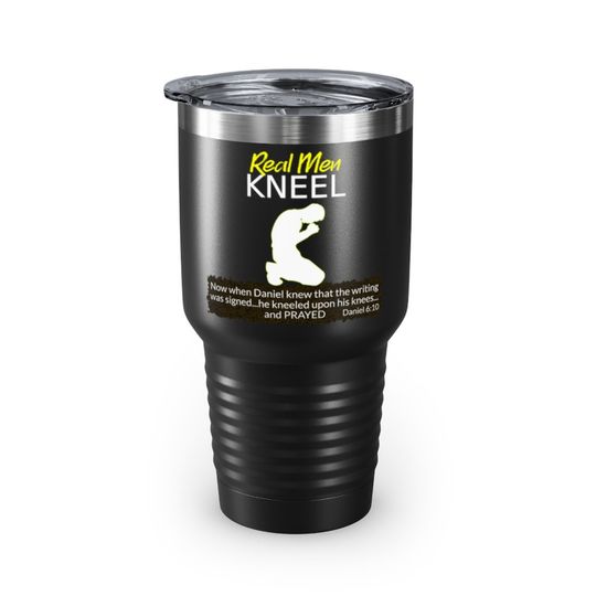 Discover Real Men Kneel Christian Tumbler 30oz,