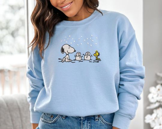 Discover Winter Snoopy Sweatshirt, Snoopy Snowman Sweatshirt