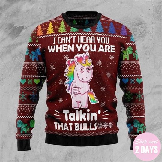 Discover 안들리는 히피 유니콘 못생긴 크리스마스 스웨터, 사용자 정의 패밀리, 어글리 스웨터 크리스마스, 선물용 스웨터