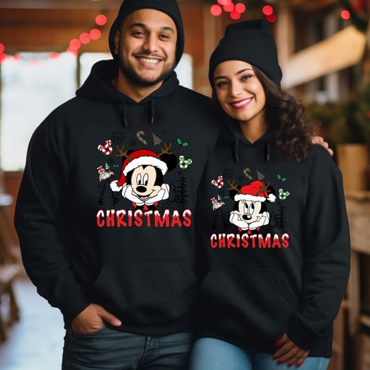 Discover Disney Christmas Hoodie, Matching Christmas Hoodie, Family Christmas Hoodie