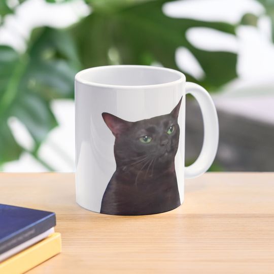 Discover Zoned Out Cat, Black cat zoned out, Zoned Out Cat meme Coffee Mug