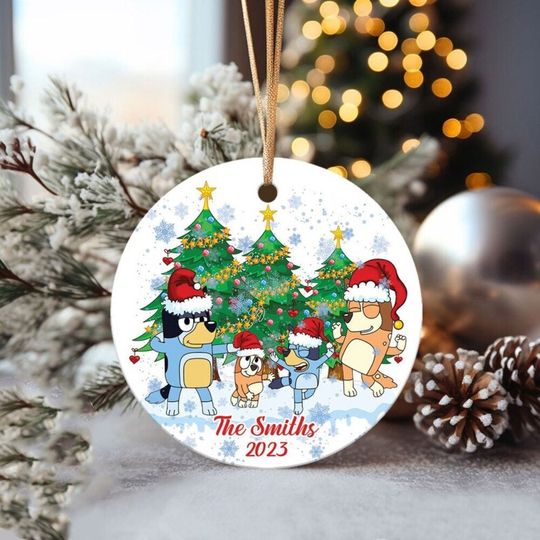 Discover Personalized BlueyDad Christmas Ornament, Custom BlueyDad Ornament, Christmas Ornament