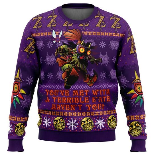 Discover 링크 어드벤처 레전드 젤다 어글리 크리스마스 스웨터, 전설 젤다 어글리 스웨터 니트, 전설 젤다 3D 스웨터