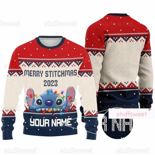 Discover 크리스마스 스티치 어글리 스웨터, 맞춤형 메리 스티치마스 스웨터, 스티치 2023 어글리 스웨터