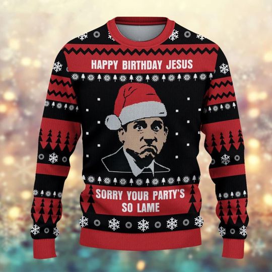 Discover 산타 마이크 사무실 어글리 크리스마스 스웨터, 오피스 어글리 스웨터