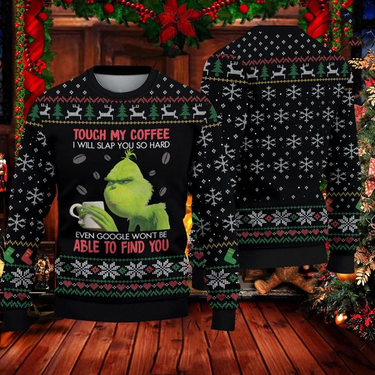 Discover 그린치 크리스마스 어글리 스웨터, 웃기는 그린치 인용 어글리 스웨터, 2023 크리스마스 무비 어글리 스웨터 3D