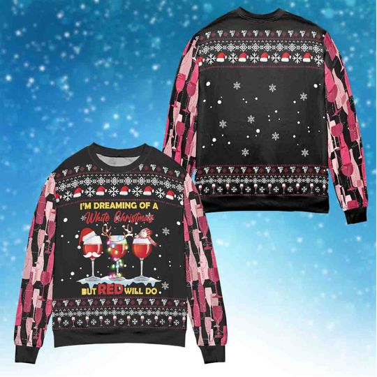 Discover 어글리 크리스마스 스웨터, 레드와인 어글리 스웨터
