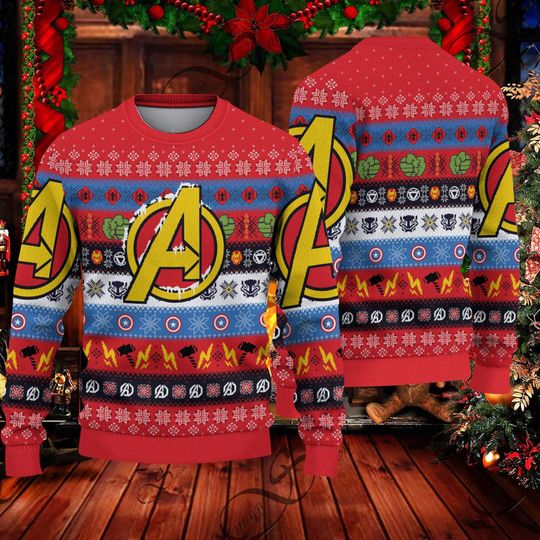 Discover 어벤져스팀 어글리 크리스마스 스웨터