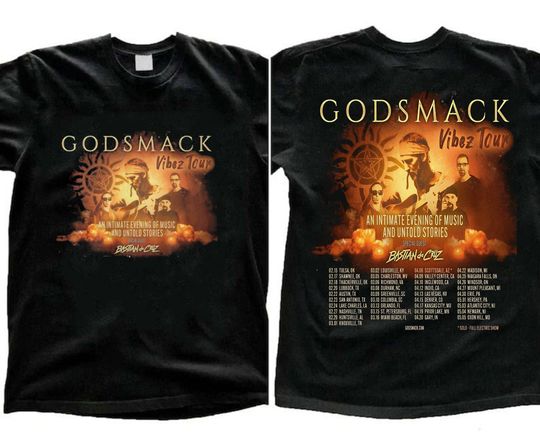 Discover Camisa Godsmack Vibez Tour 2024, camisa fã da banda Godsmack