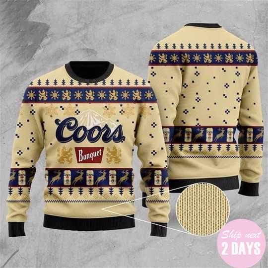 Discover 쿠어스 연회 크리스마스 맥주 어글리 스웨터