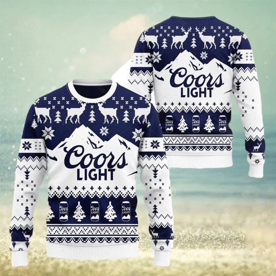 Discover 쿠어스 라이트 맥주 어글리 크리스마스 어글리 스웨터, 크리스마스 선물