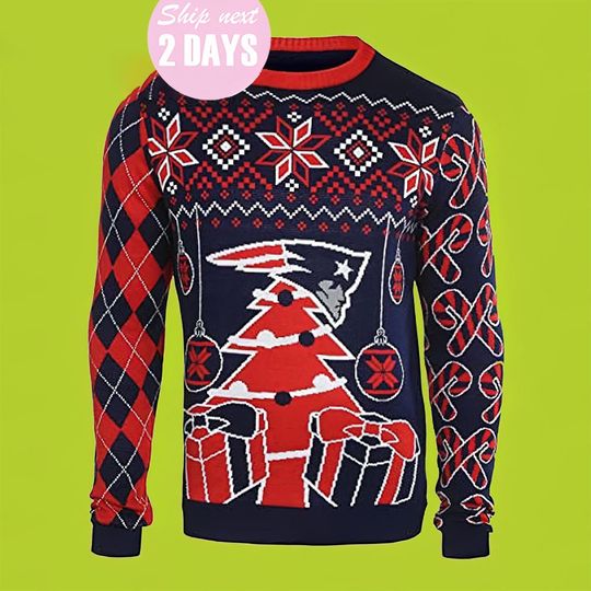 Discover 크리스마스 트리 뉴잉글랜드 패트리어츠 크리스마스 스웨터, 어글리 크리스마스 스웨터 2023, 어글리 크리스마스 스웨터