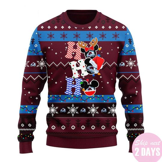 Discover 콜로라도 애벌랜치 호호 미키 크리스마스 어글리 스웨터