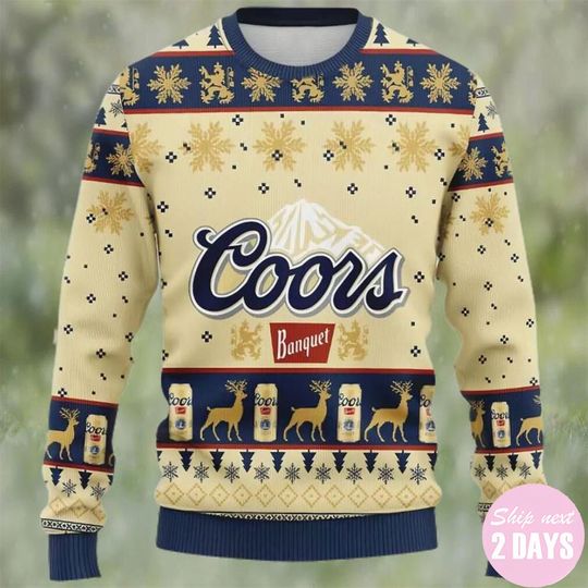 Discover 쿠어스 연회 맥주 어글리 크리스마스 스웨터