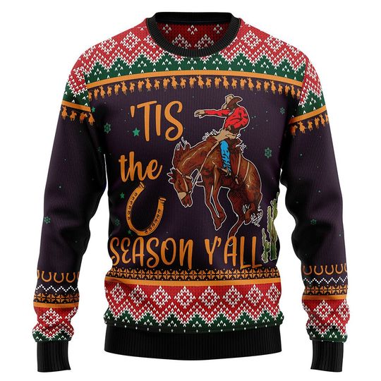 Discover 카우보이 시즌 어글리 크리스마스 스웨터