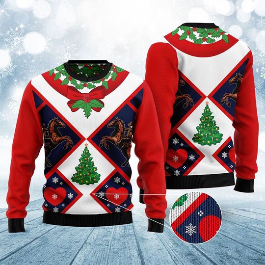 Discover 카우보이 어글리 크리스마스 스웨터 스웨터