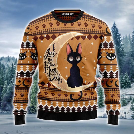 Discover 검은 고양이 어글리 크리스마스 스웨터, 남성 및 여성용 어글리 스웨터