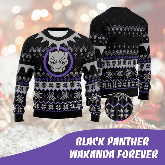Discover 블랙 팬서 와칸다 포에버 - 어글리 스웨터 - 크리스마스 어글리 - 스웨터 크리스마스 - 크리스마스 선물