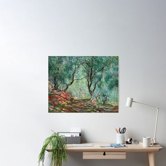 Discover 클로드 모네 - 모레노 정원의 올리브 나무 나무 포스터