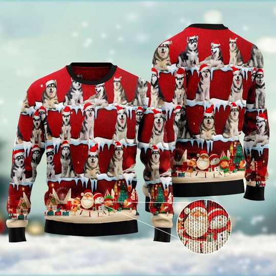 Discover 골든 리트리버 어글리 크리스마스 스웨터, 크리스마스 선물 스웨트셔츠, 남녀공용 스웨터 선물, 어글리 스웨터