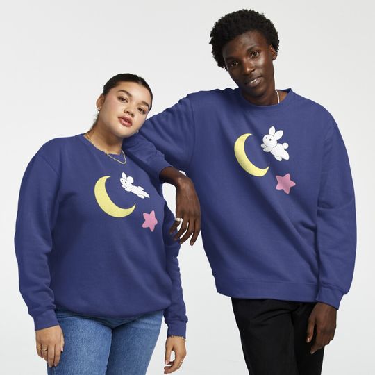Discover 달의 토끼 풀오버 스웨트셔츠