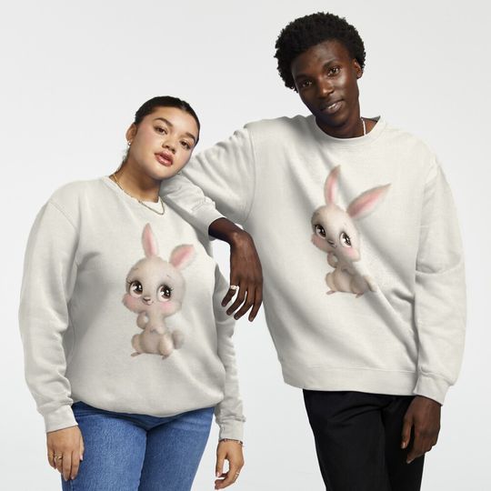 Discover 사랑스러운 토끼 풀오버 스웨트셔츠