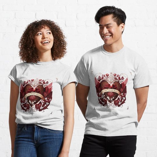 Discover 발렌타인 데이 패턴 클래식 티셔츠 클래식 티셔츠