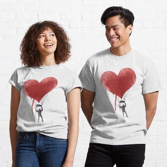 Discover 해피 발렌타인데이 클래식 티셔츠