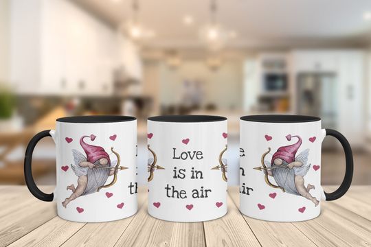 Discover Funny Valentine Mug, Cupid Gnome Mug, Valentine's Day Gift for Her, Cute Valentine's Day Mug, Funny Valentine's Day Gift