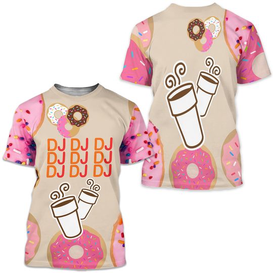 Discover Camiseta 3D estampada fashion Dunkin Men Donuts