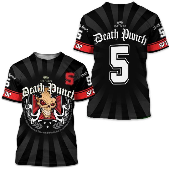 Discover Camiseta 3D Death Punch com cinco dedos