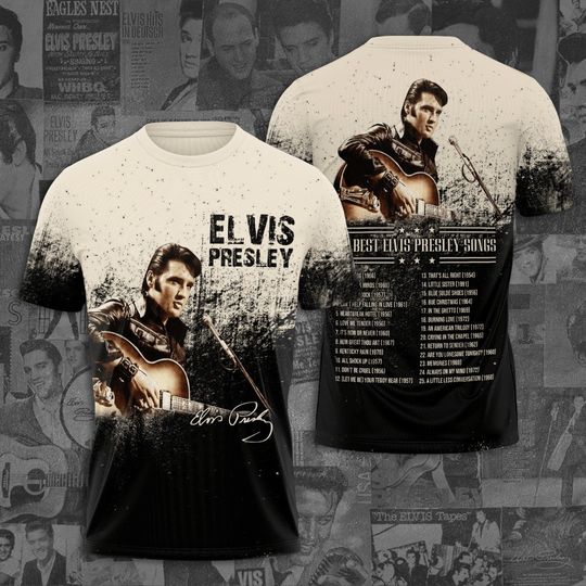 Discover Camiseta Elvis Presley Tour 3D - Camiseta Elvis Presley 3D, Camisa Elvis, Camisa Elvis Tour