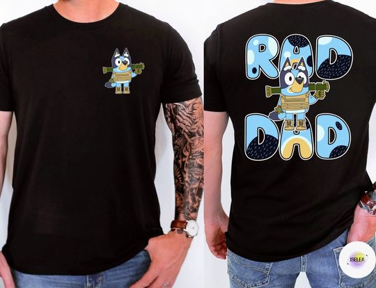 Discover Camisa BlueyDad Rad Dad, Camisa BlueyDad Bandit Super Cool Dad