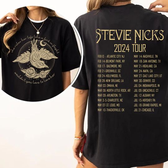 Discover Camisa Stevie Nicks 2024 Live In Concert, camisa vintage Stevie Nicks 2024 Tour